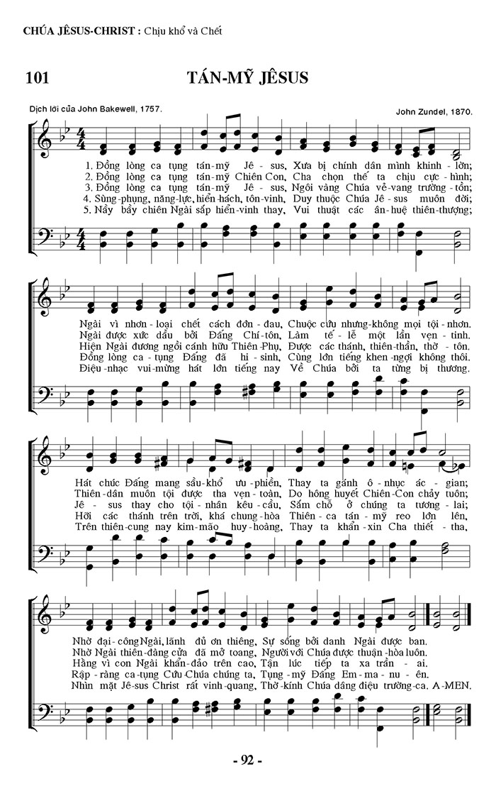 Sheet music: Tán Mỹ Jesus