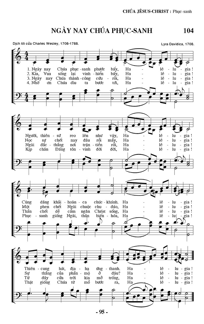 Sheet music: Ngày Nay Chúa Phục Sanh