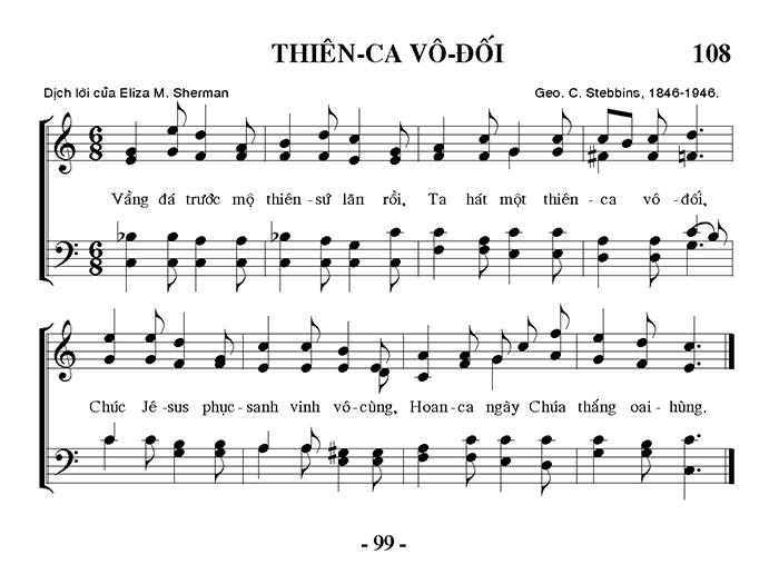 Sheet music: Thiên Ca Vô Đối