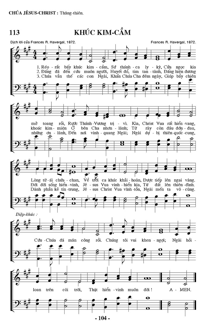 Sheet music: Khúc Kim Cầm