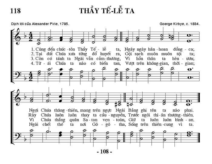 Sheet music: Thầy Tế Lễ Ta