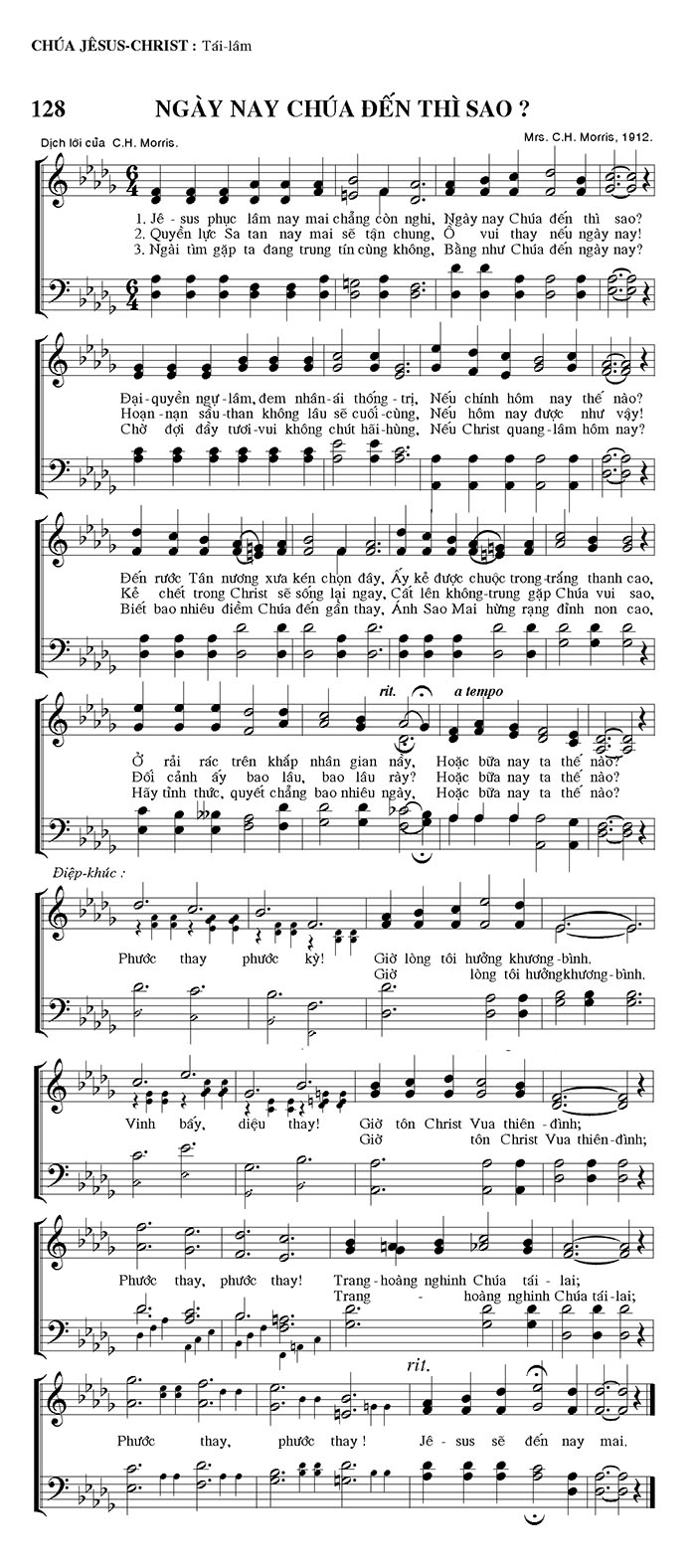 Sheet music: Ngày Nay Chúa Đến Thì Sao?