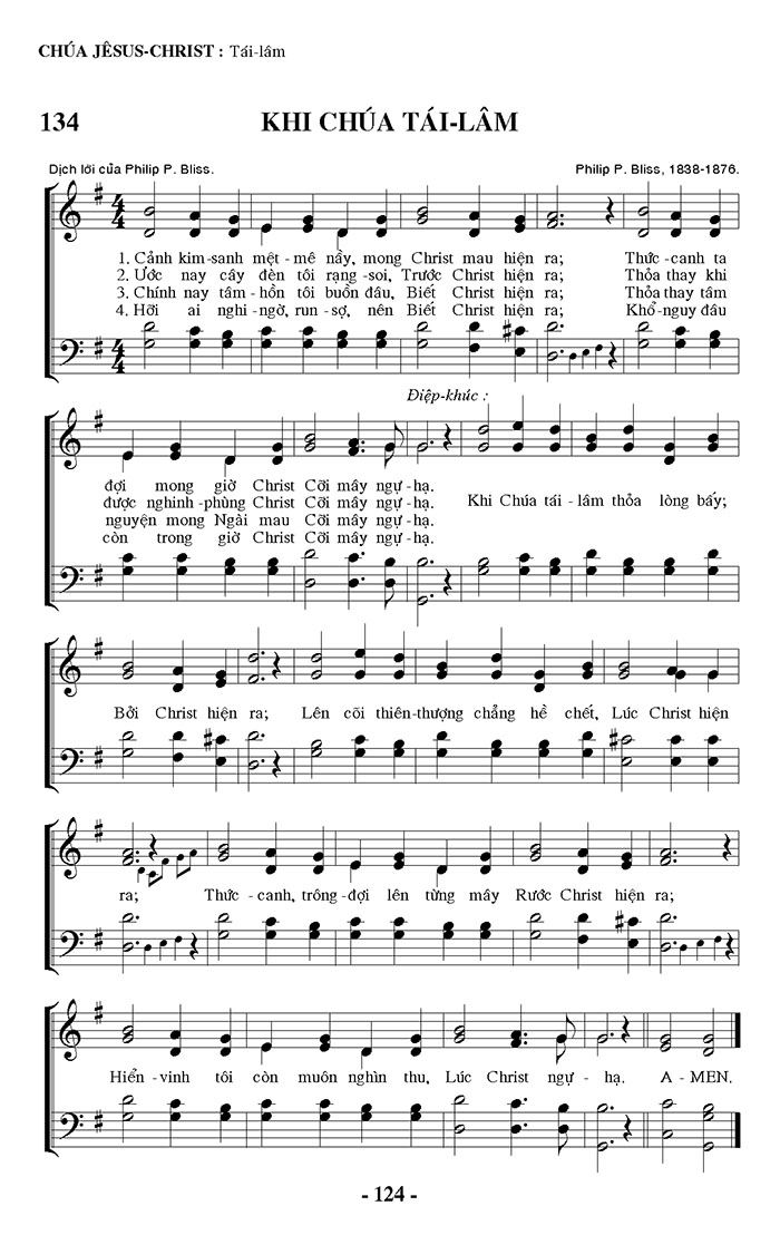 Sheet music: Khi Chúa Tái Lâm