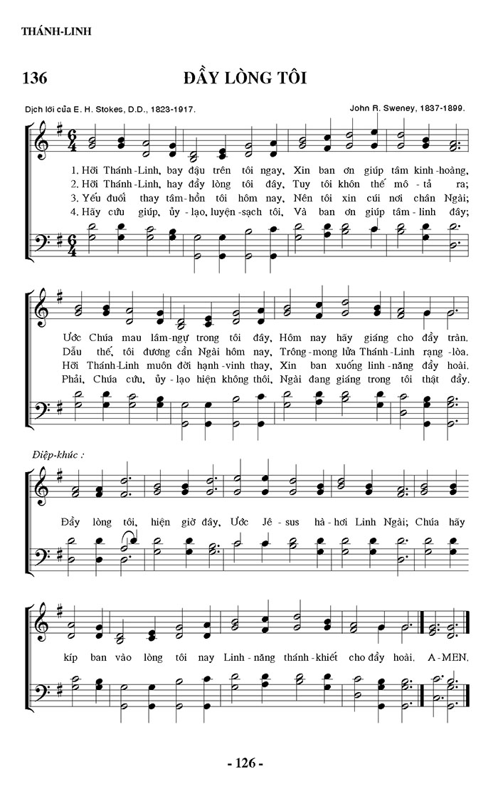 Sheet music: Đầy Lòng Tôi