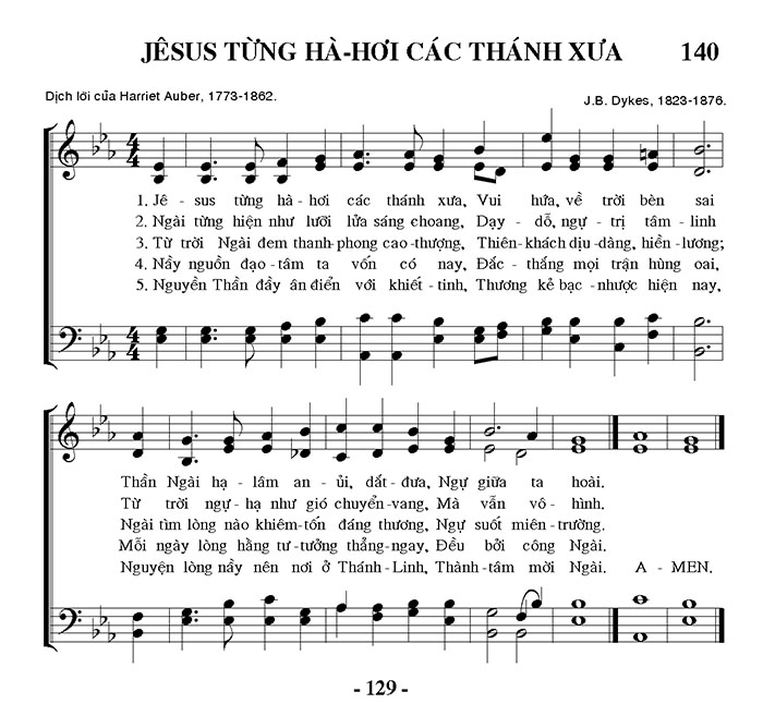 Sheet music: Jesus Từng Hà Hơi Các Thánh Xưa