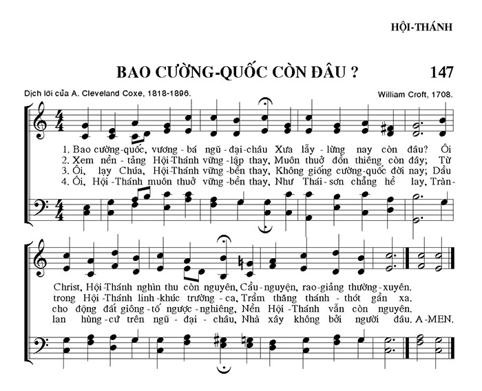 Sheet music: Bao Cường Quốc Còn Đâu?