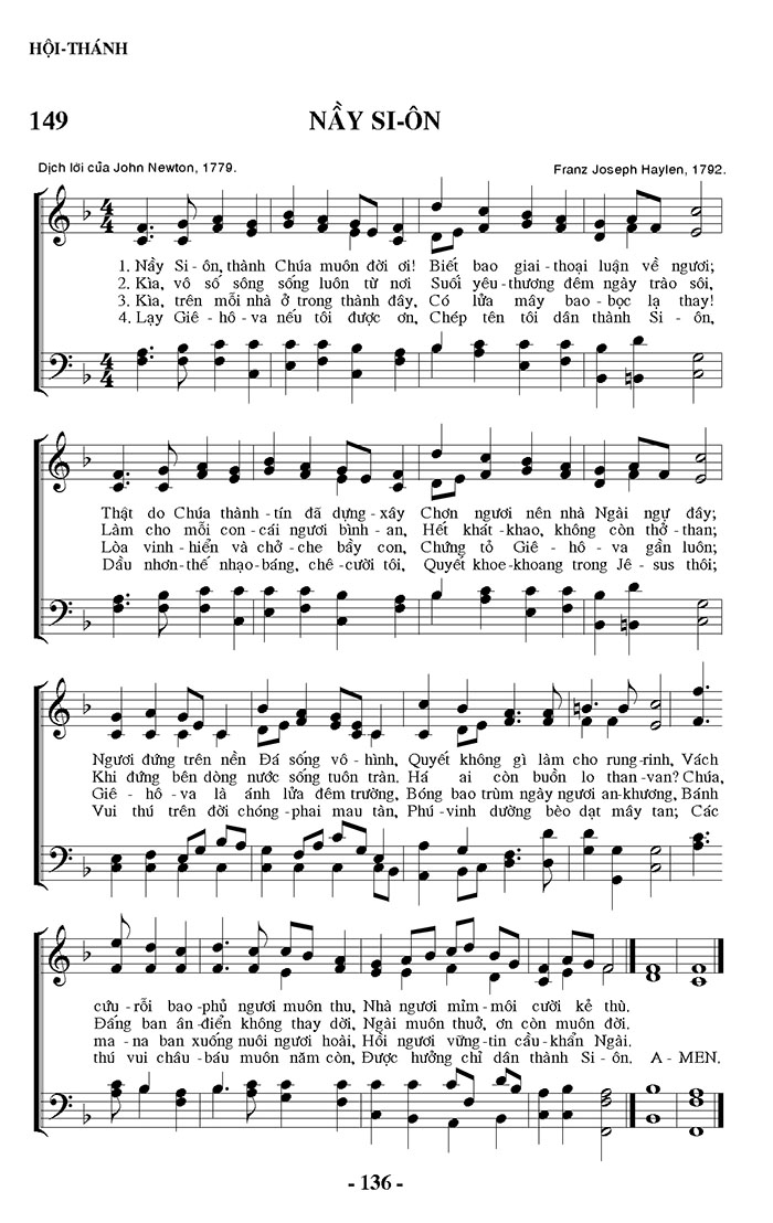 Sheet music: Nầy Si-ôn