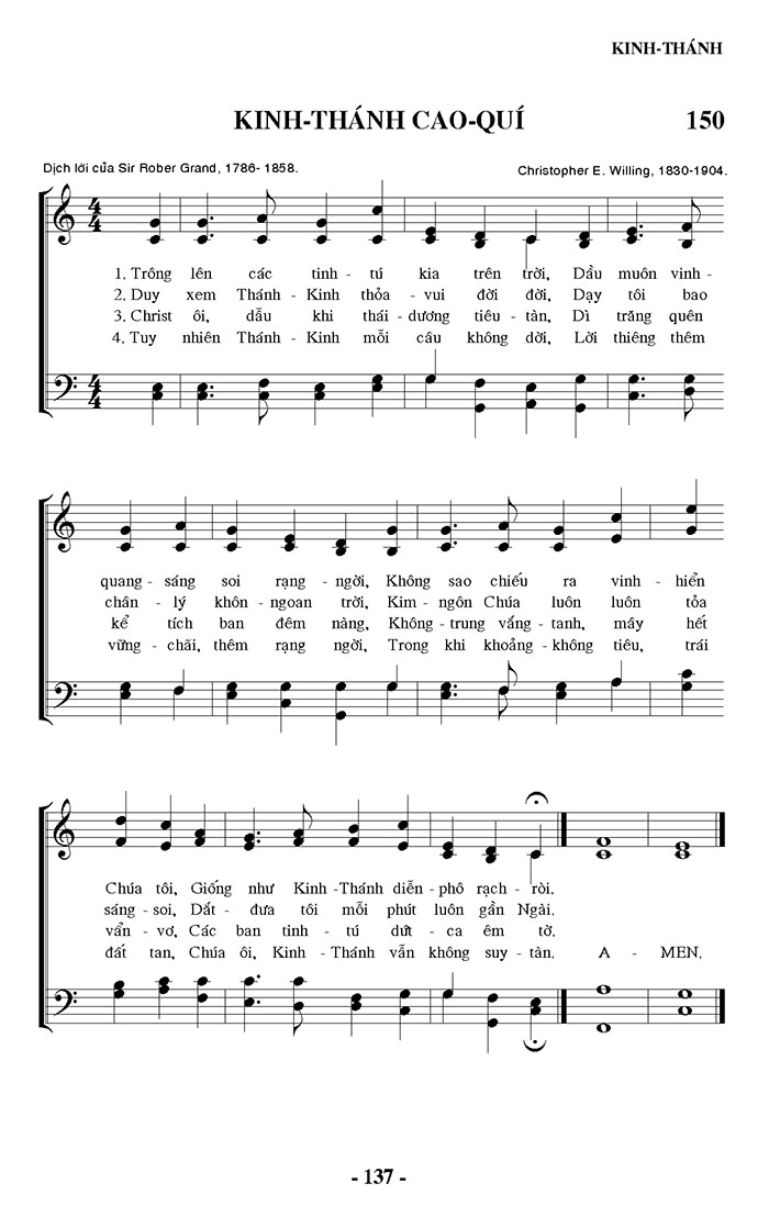 Sheet music: Kinh Thánh Cao Quí