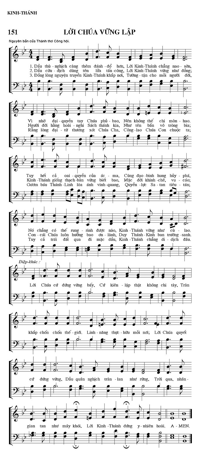 Sheet music: Lời Chúa Vững Lập