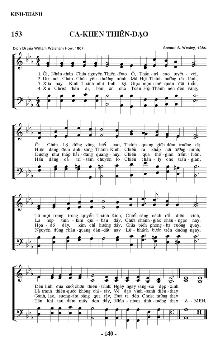 Sheet music: Ca Khen Thiên Đạo