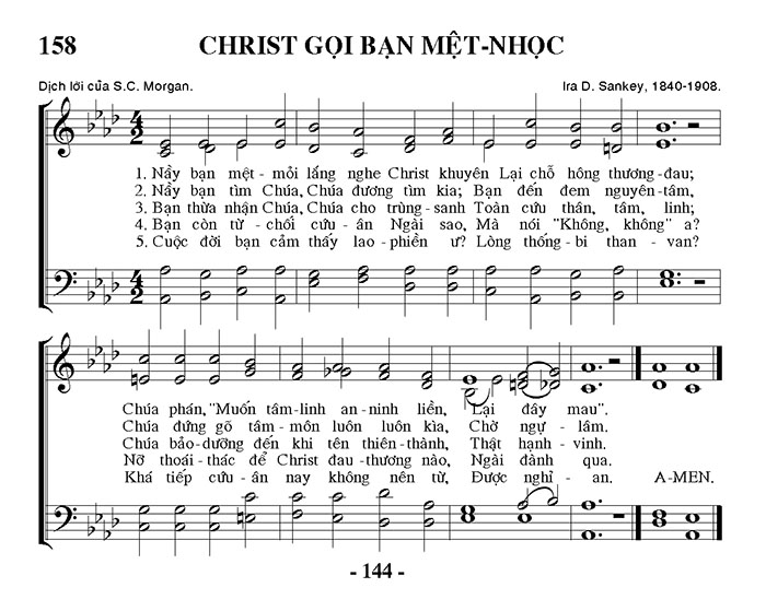 Sheet music: Christ Gọi Bạn Mệt Nhọc