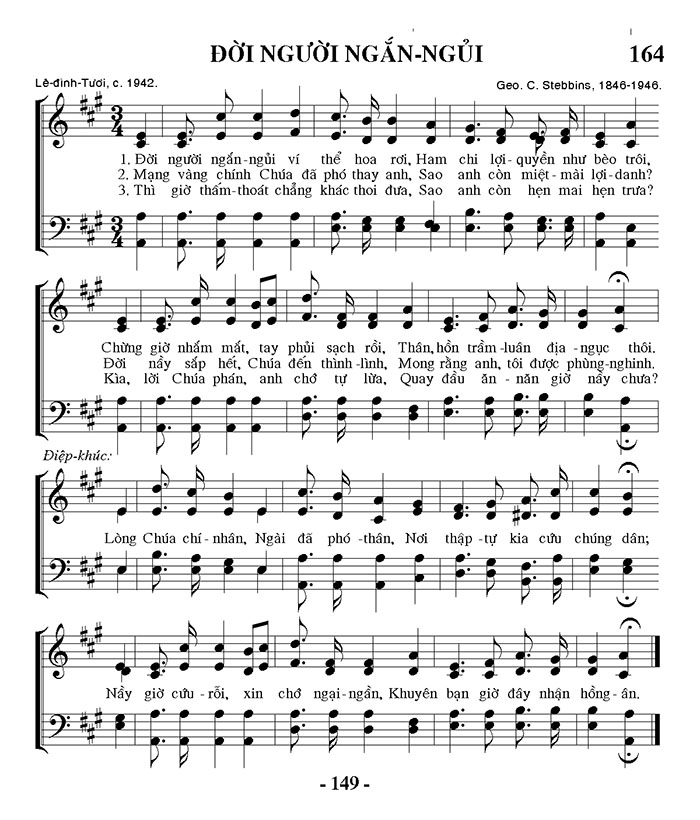 Sheet music: Đời Người Ngắn Ngủi