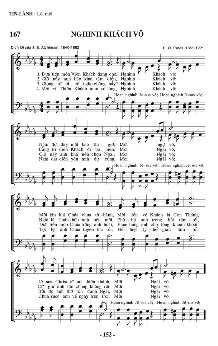 Sheet music: Nghinh Khách Vô