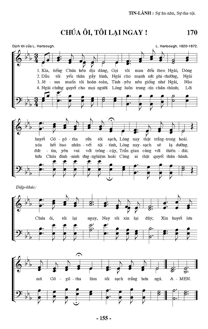 Sheet music: Chúa Ôi! Tôi Lại Ngay!