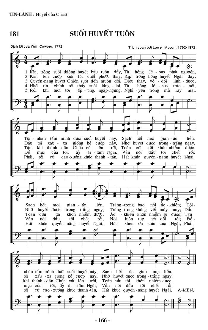 Sheet music: Suối Huyết Tuôn