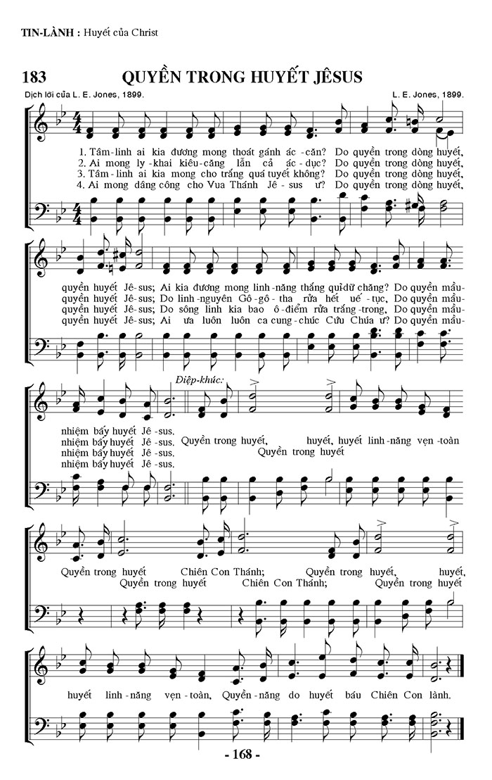 Sheet music: Quyền Trong Huyết Jesus