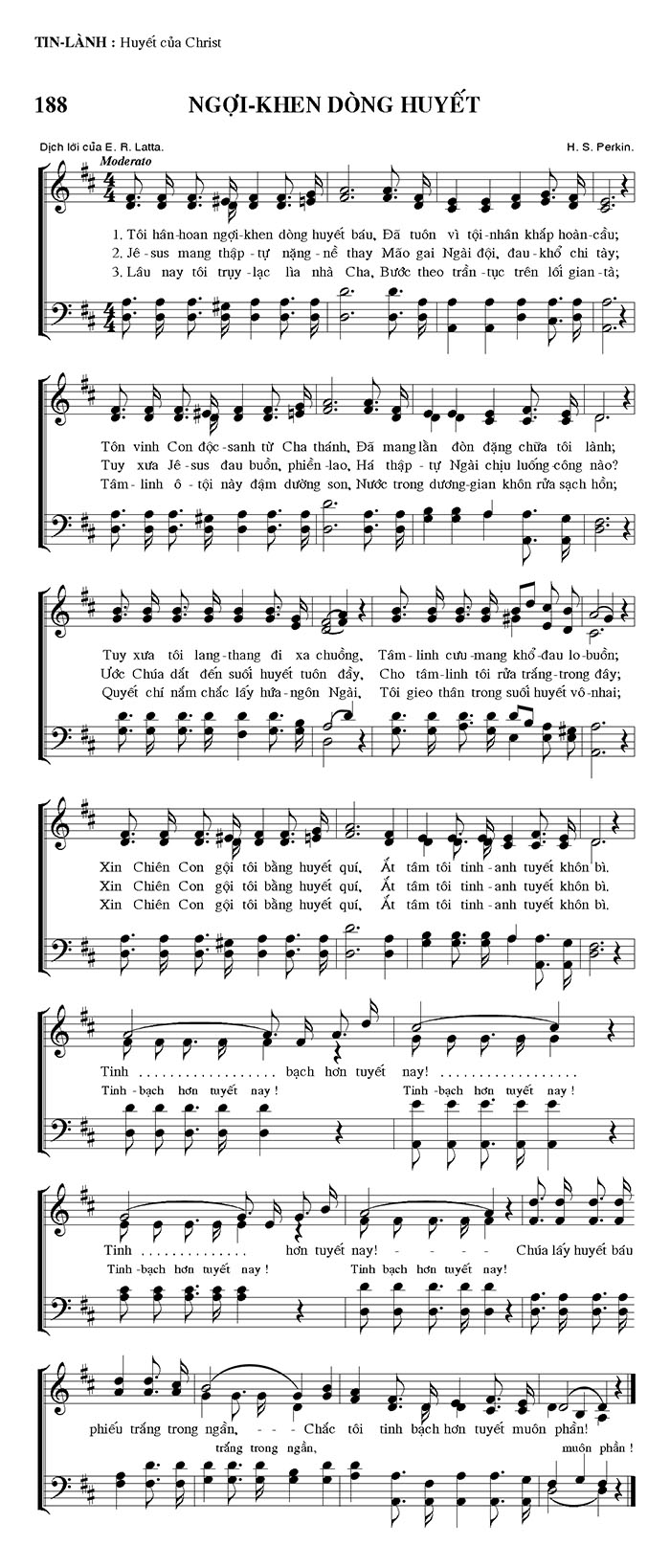 Sheet music: Ngợi Khen Dòng Huyết