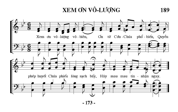 Sheet music: Xem Ơn Vô Lượng