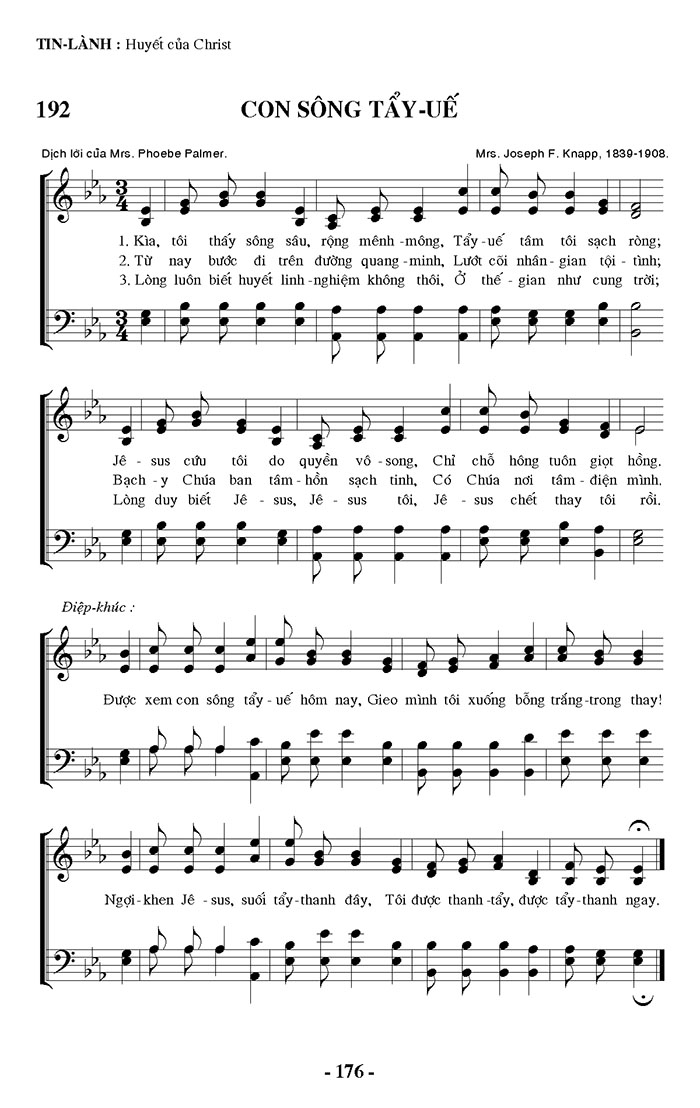 Sheet music: Con Sông Tẩy Uế