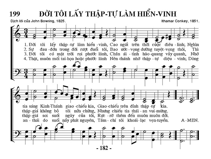 Sheet music: Đời Tôi Lấy Thập Tự Làm Hiển Vinh