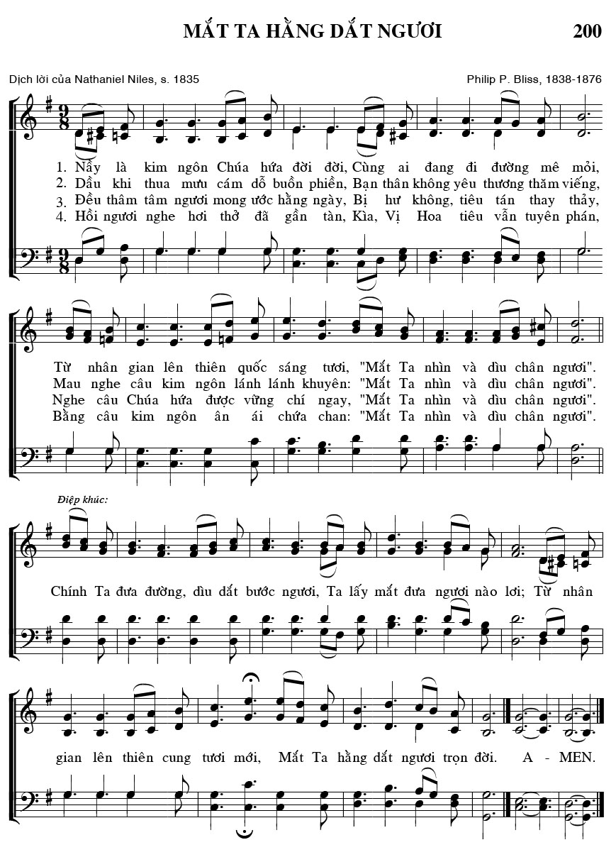 Sheet music: Mắt Ta Hằng Đưa Dắt Ngươi