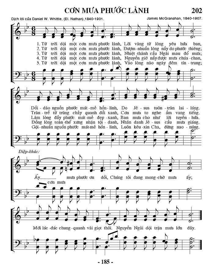 Sheet music: Cơn Mưa Phước Lành