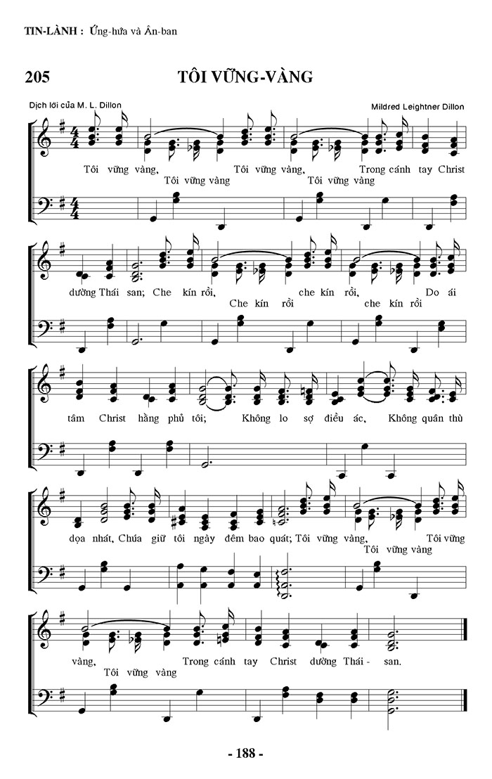 Sheet music: Tôi Vững Vàng