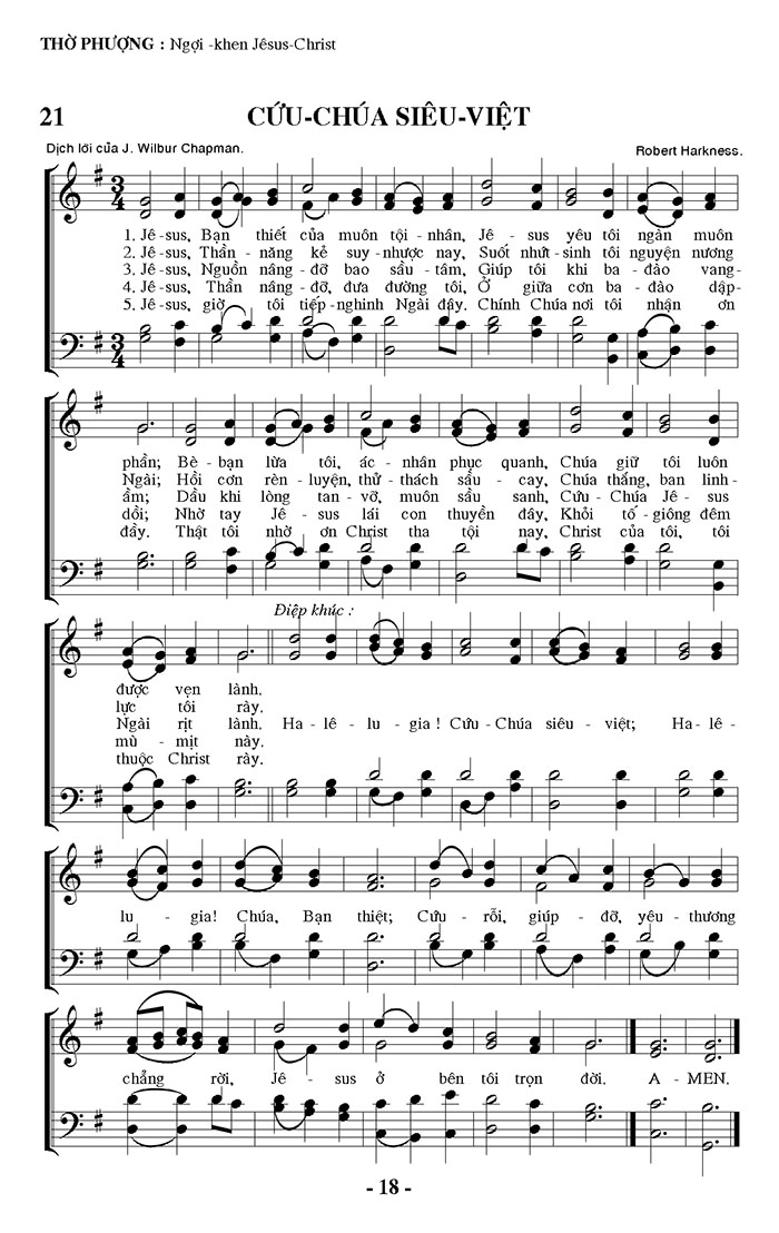 Sheet music: Cứu Chúa Siêu Việt