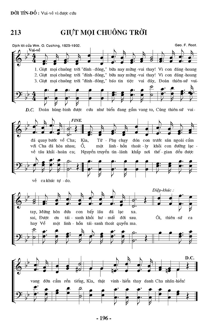 Sheet music: Giựt Mọi Chuông Trời