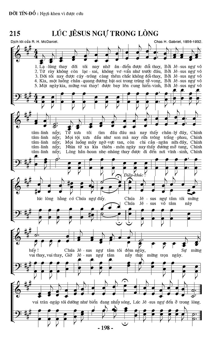 Sheet music: Lúc Jesus Ngự Trong Lòng