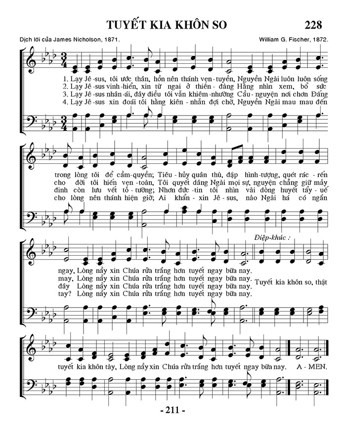 Sheet music: Tuyết Kia Khôn So