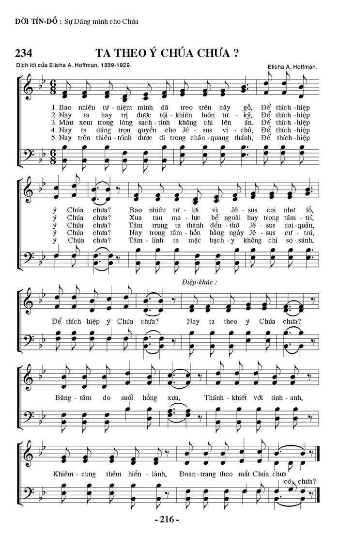 Sheet music: Ta Theo Ý Chúa Chưa?