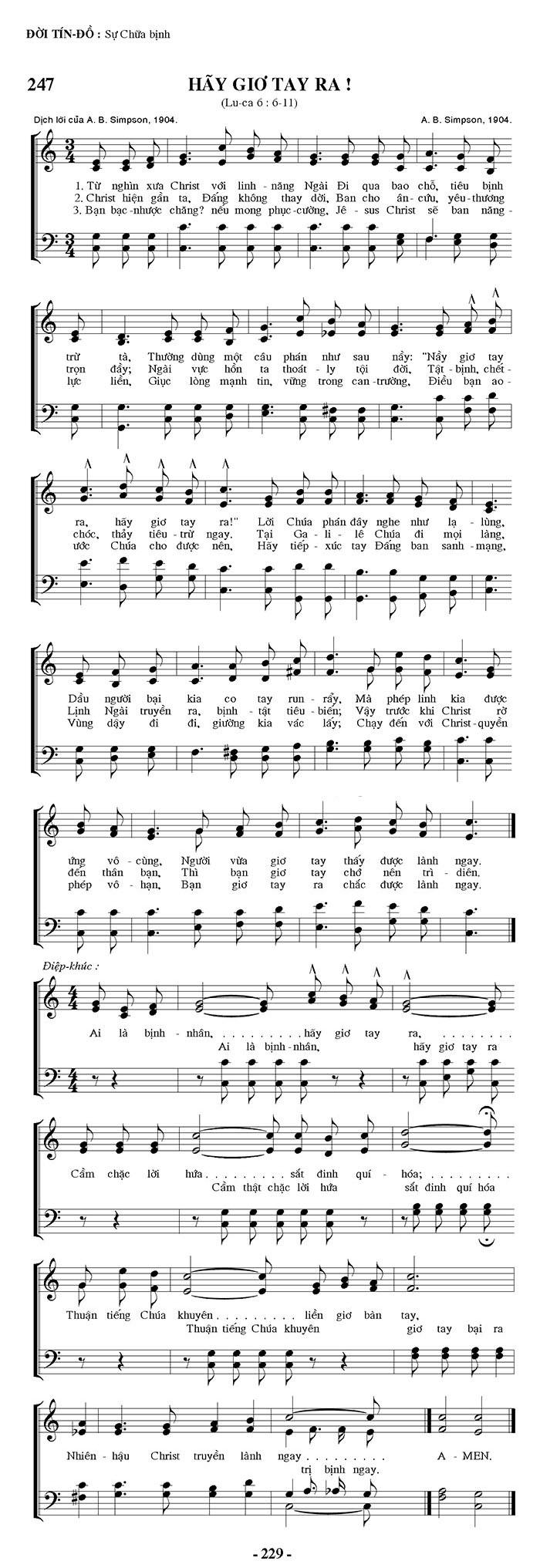 Sheet music: Hãy Giơ Tay Ra