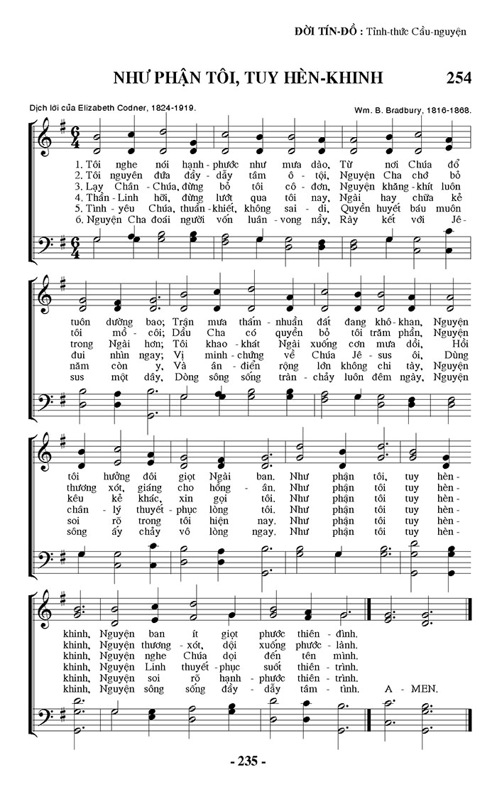 Sheet music: Như Phận Tôi, Tuy Hèn Khinh