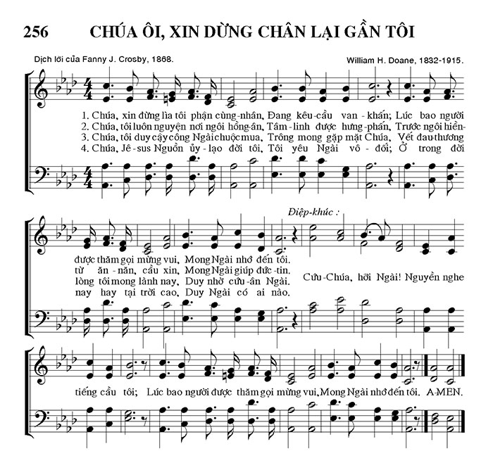 Sheet music: Chúa Ôi! Xin Dừng Chân Lại Gần Tôi