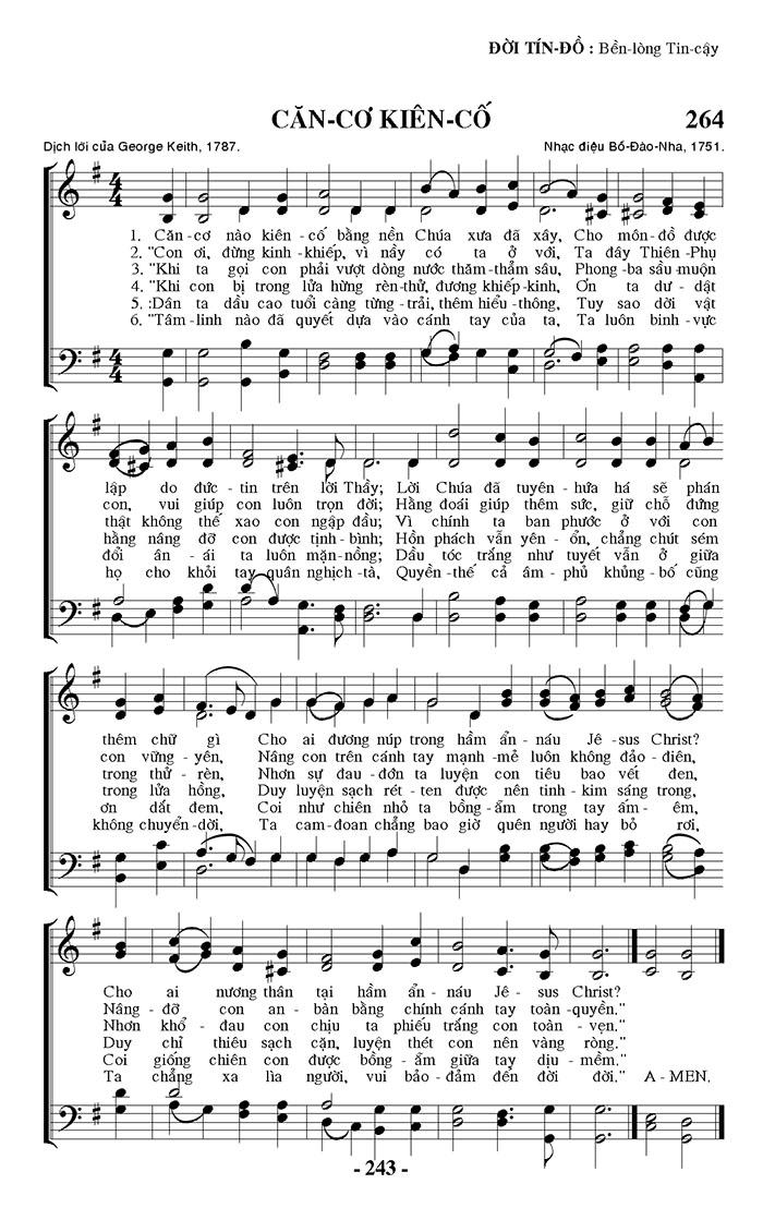 Sheet music: Căn Cơ Kiên Cố