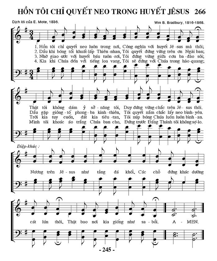 Sheet music: Hồn Tôi Chỉ Quyết Neo Trong Huyết Jesus