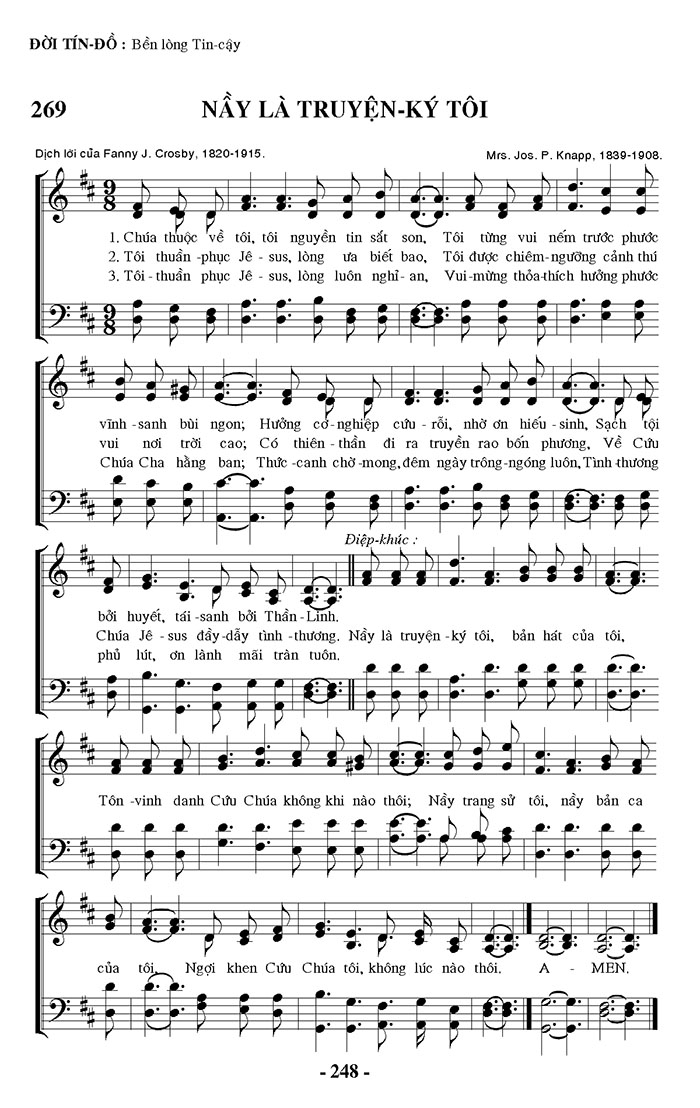 Sheet music: Nầy Là Truyện Ký Tôi