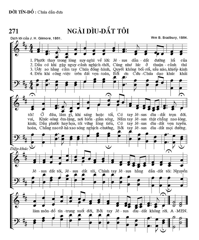 Sheet music: Ngài Dìu Dắt Tôi