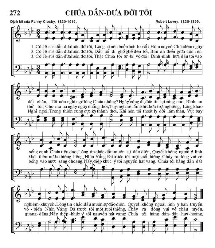 Sheet music: Chúa Dẫn Đưa Đời Tôi