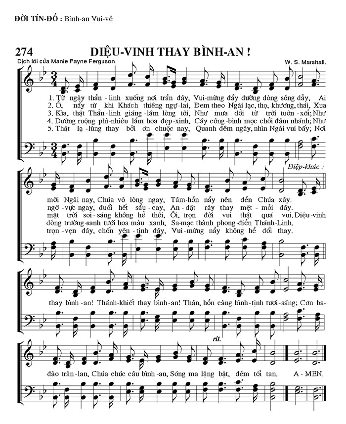 Sheet music: Diệu Vinh Thay Bình An!