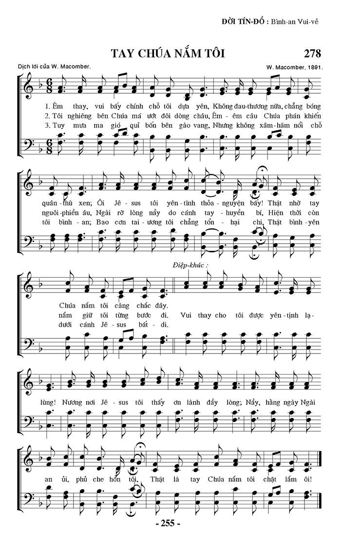 Sheet music: Tay Chúa Nắm Tôi