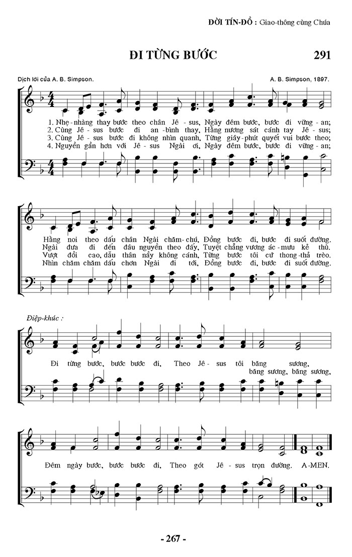Sheet music: Đi Từng Bước