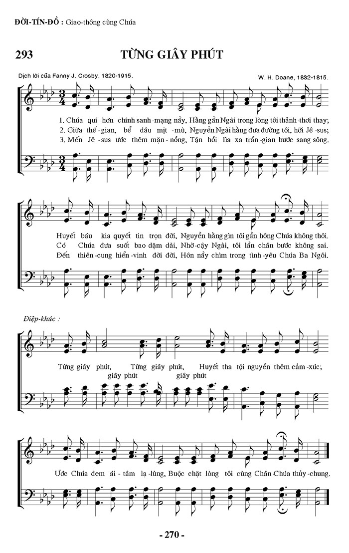 Sheet music: Từng Giây Phút