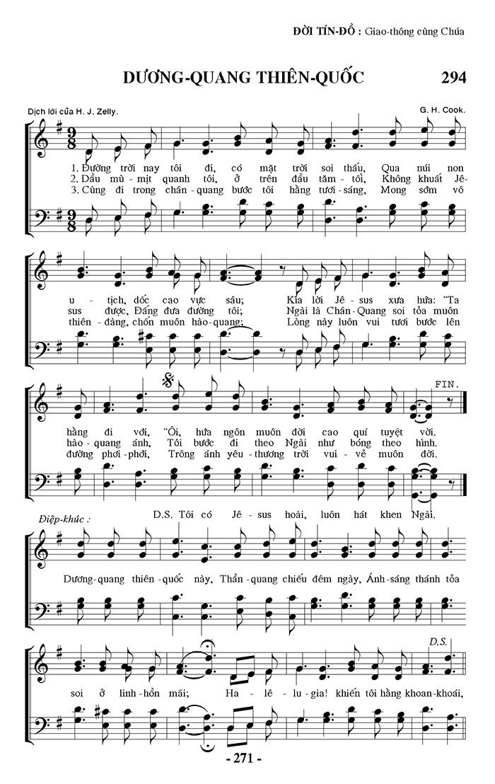 Sheet music: Dương Quang Thiên Quốc