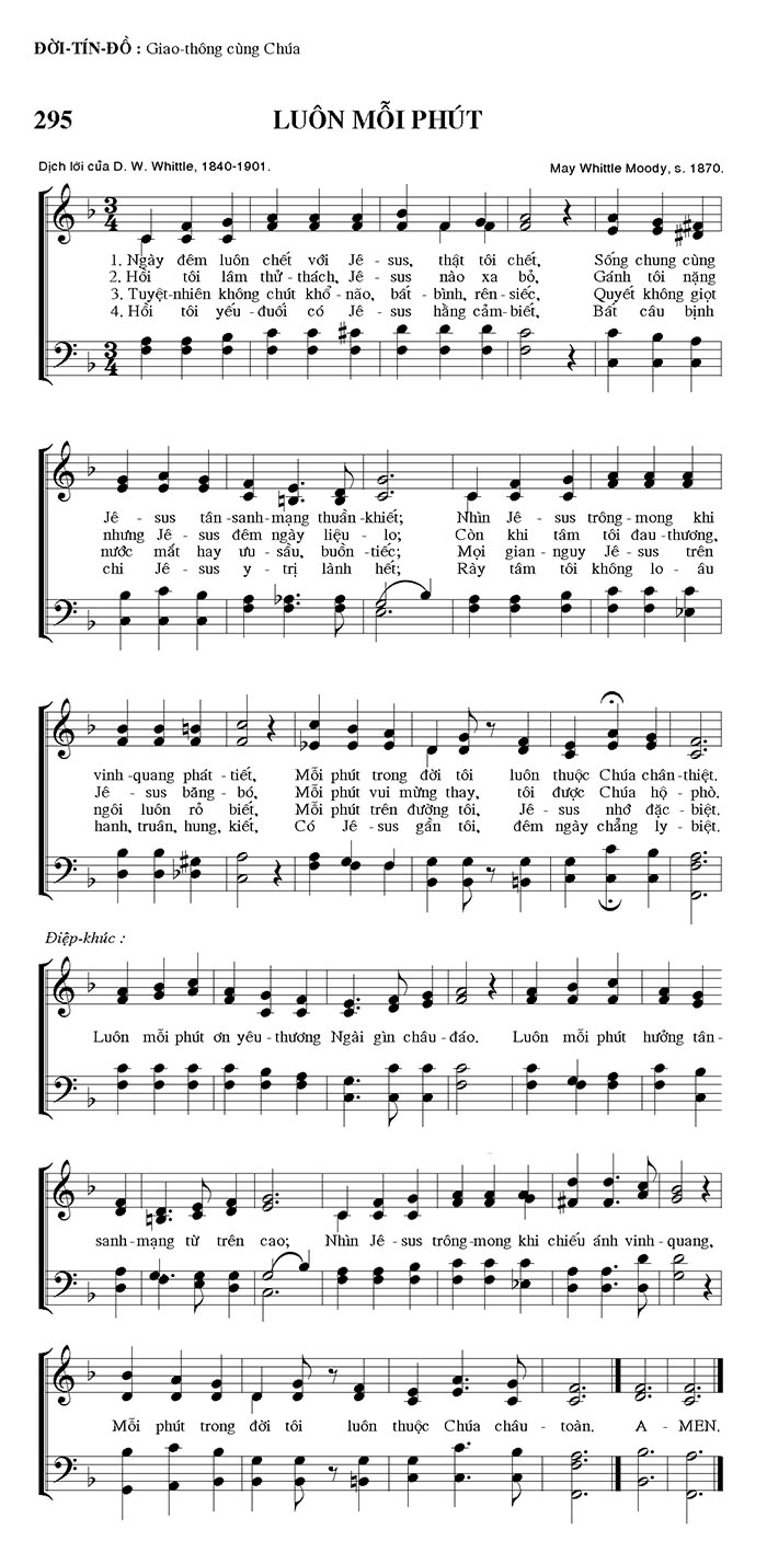 Sheet music: Luôn Mỗi Phút