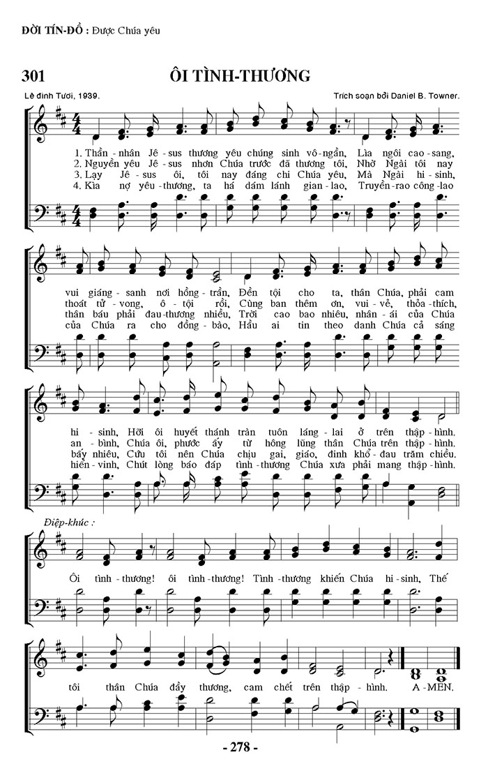 Sheet music: Ôi Tình Thương