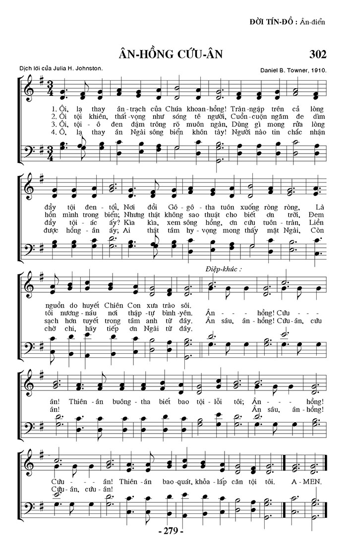 Sheet music: Ân Hồng Cứu Ân