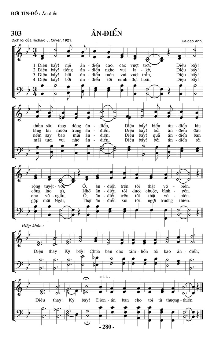 Sheet music: Ân Điển