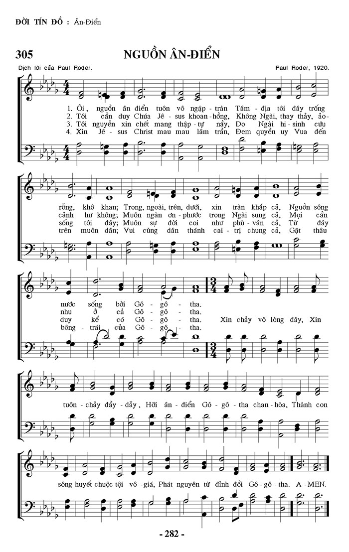 Sheet music: Nguồn Ân Điển